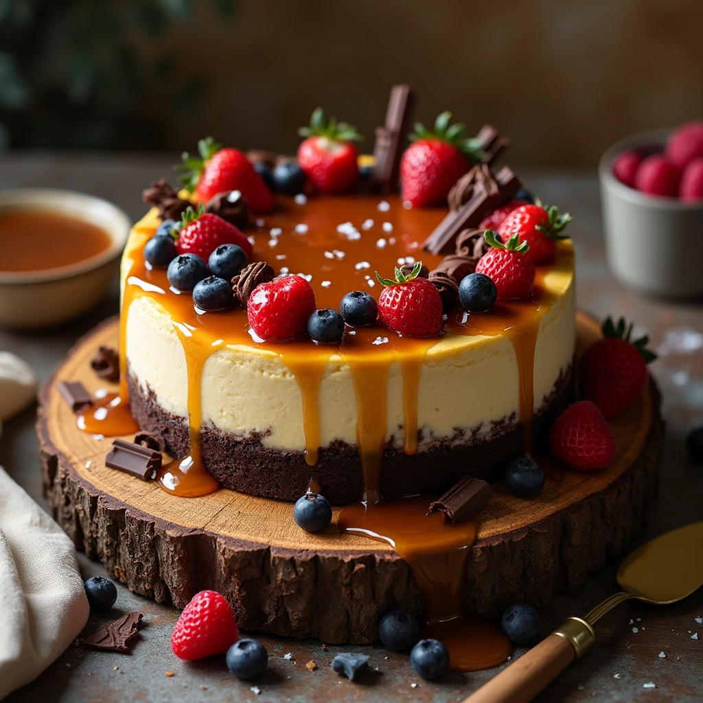 Caramel Brownie Cheesecake