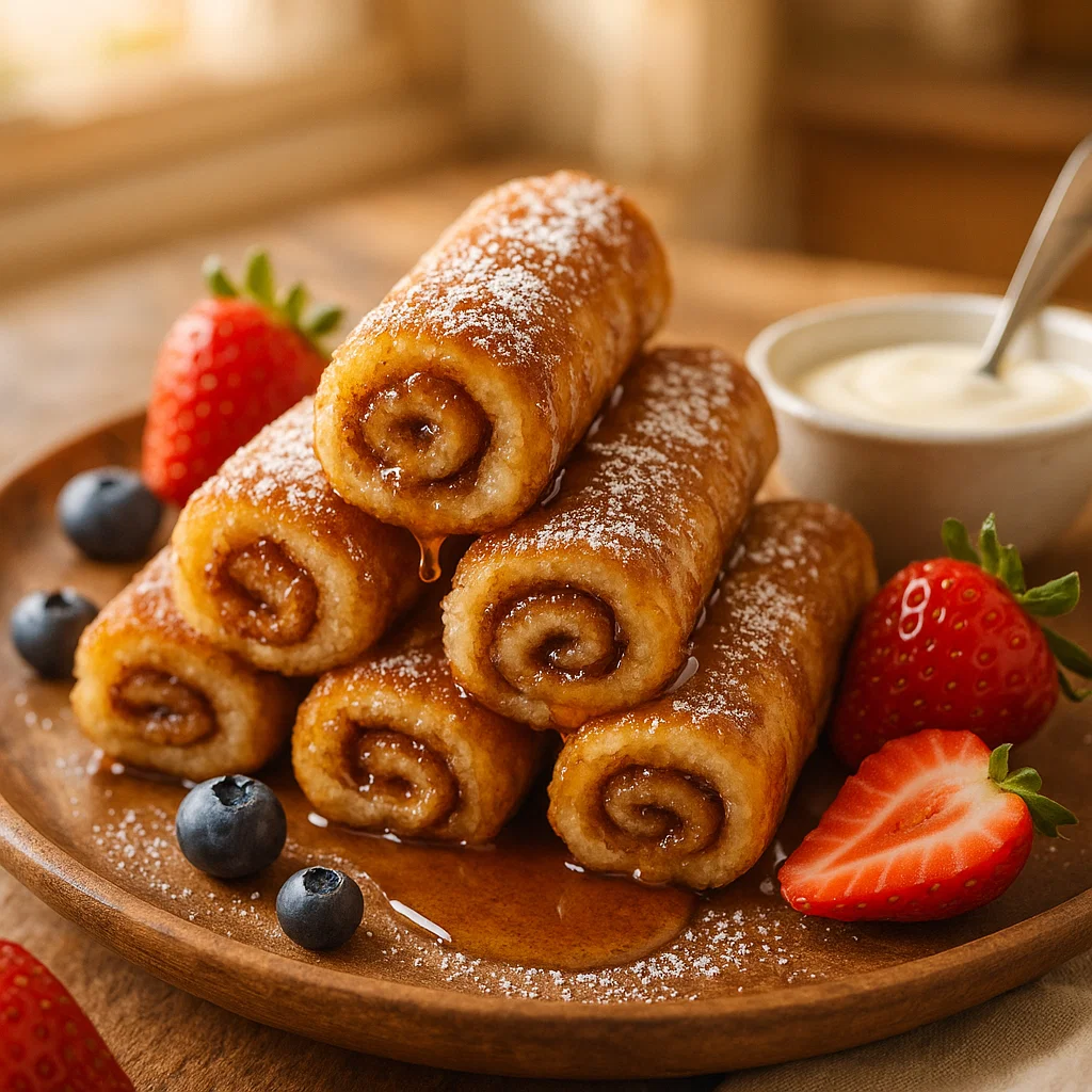 Cinnamon Roll French Toast Roll-Ups