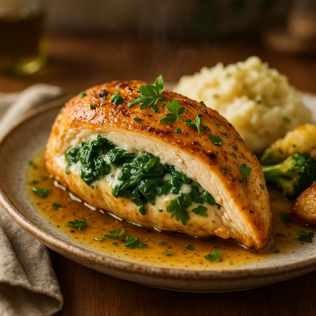 Spinach Stuffed Chicken Breasts