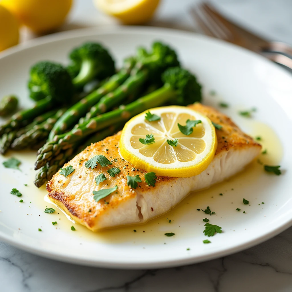 Lemon Butter Baked Cod 3 Perfectly baked Lemon Butter Cod fillets with fresh parsley and lemon slices