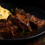 Cajun Butter Steak Bites sizzling in garlic butter