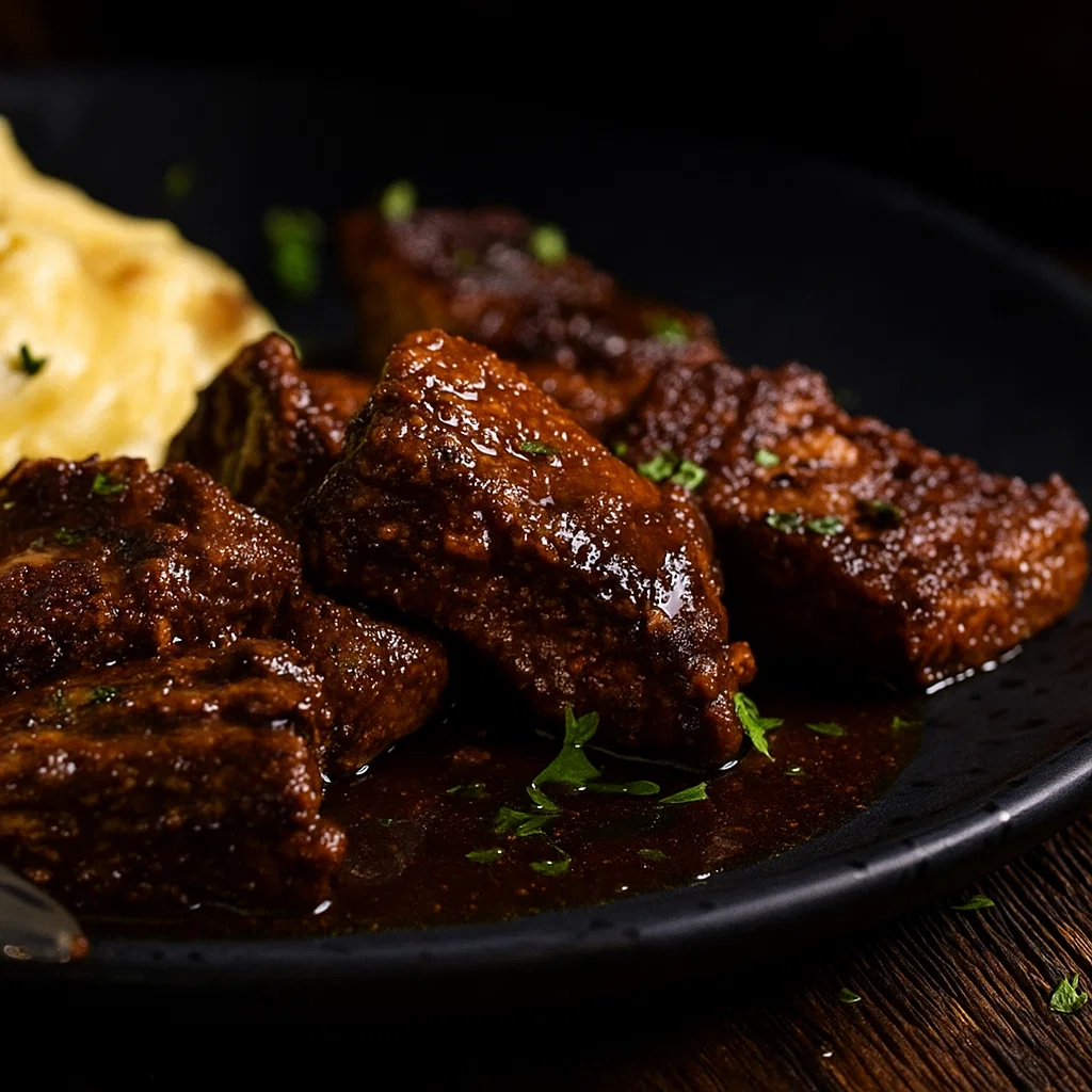 Cajun Butter Steak Bites sizzling in garlic butter