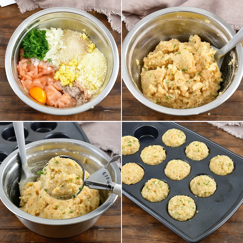 Garlic Parmesan Chicken Meatloaves