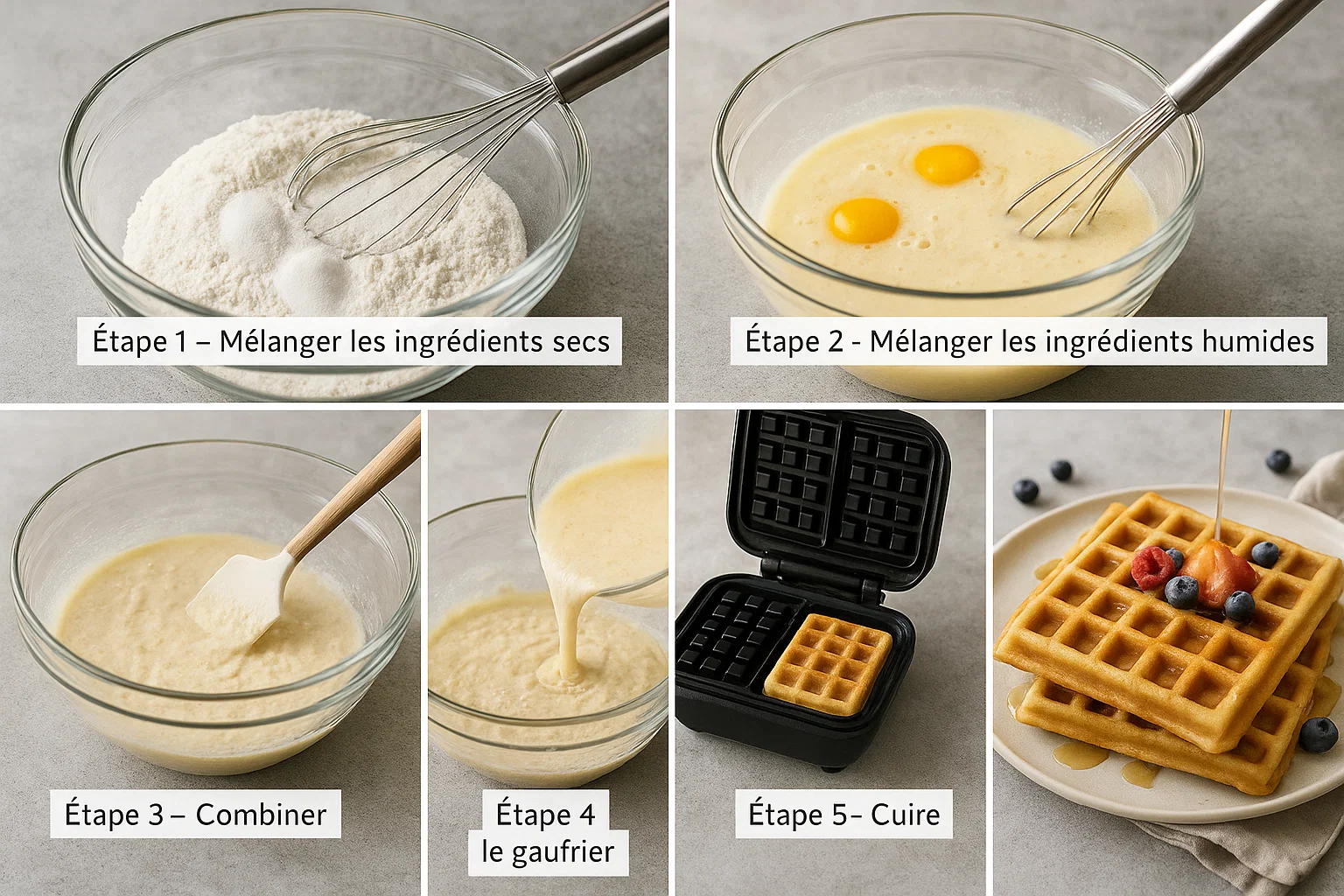 Gaufrier préchauffé et prêt à l'emploi Gaufrier chaud et ouvert, prêt à cuire les Gaufres du Nord.