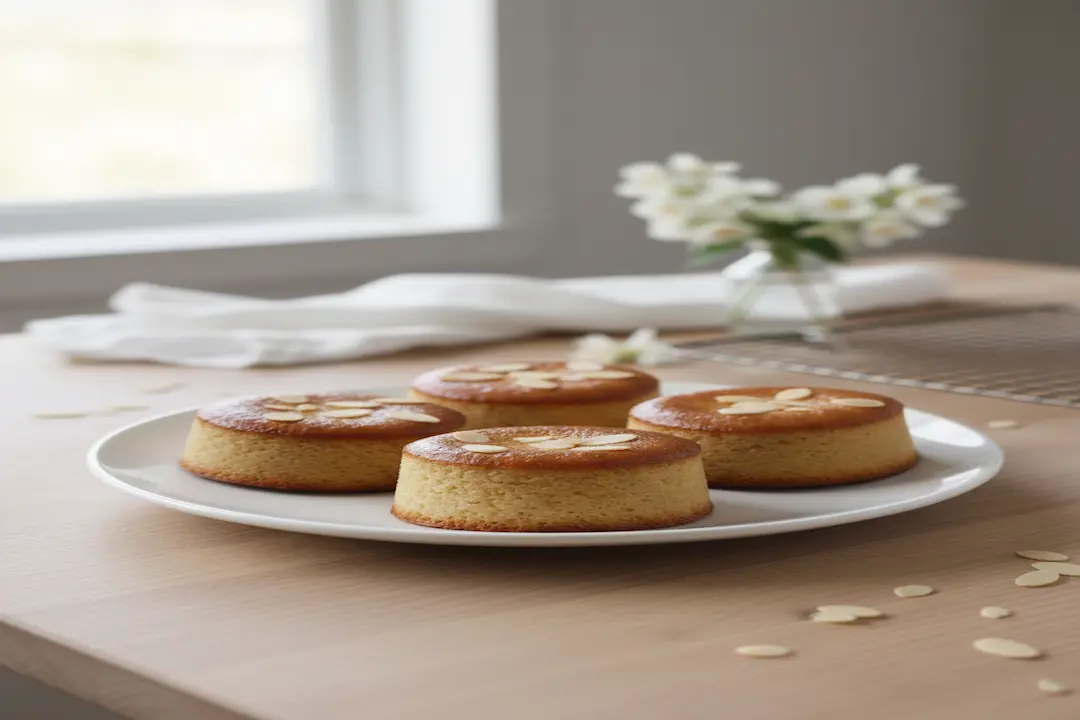 Moelleux Amandes Compote Pommes chauds sortant du four