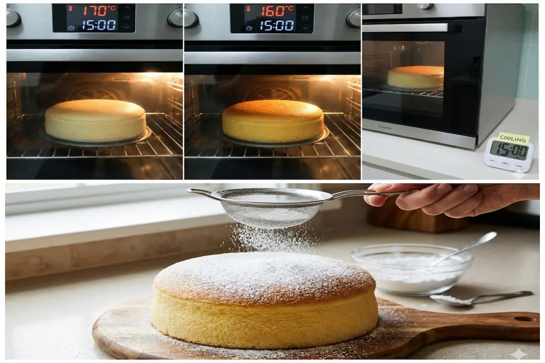 Preparation-Texture-Gateau-Nuage-Japonais Préparation de la pâte de Le Gâteau Nuage Japonais et incorporation délicate des blancs en neige.