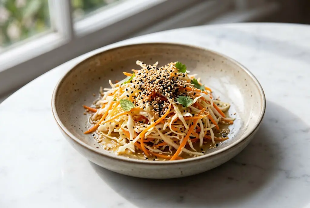 Salade croquante chou et carotte au sésame